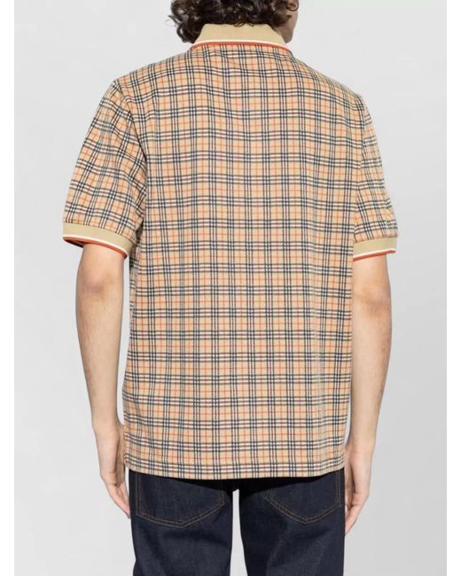 Burberry Natural Check Relaxed-Fit Polo Shirt for men
