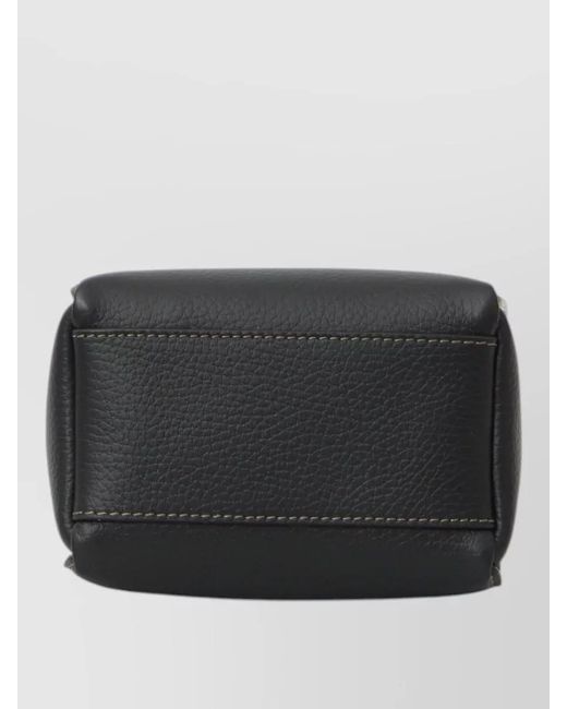 Tod's Black Micro Leather Mini Bag Shoulder Strap Handles