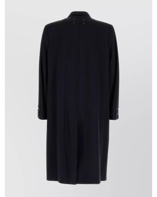 Maison Margiela Black Virgin Wool Single-Breasted Coat for men