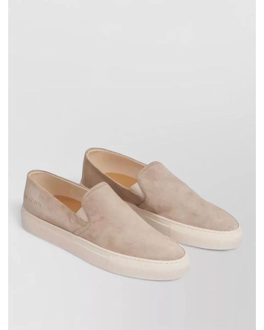 Common Projects Natural Slip On Low Profile Suede Sneakers for men