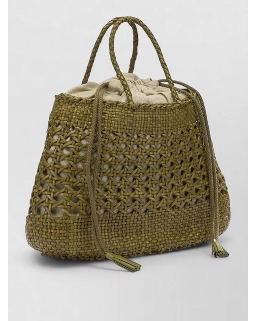 Dragon Diffusion Green Na Na Leather Beach Bag