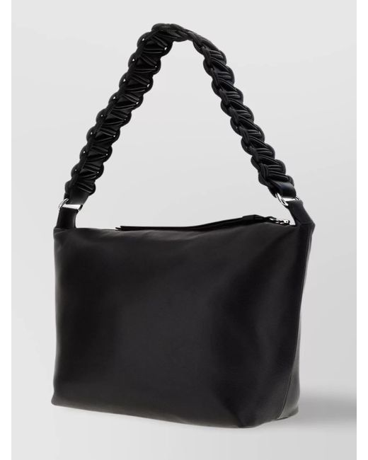 Kara Black Na Lamb Leather Shoulder Bag