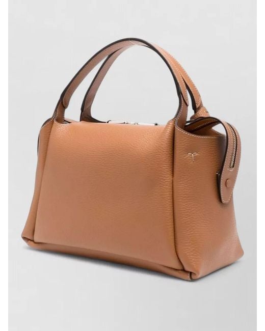 Tod's Brown Shoulder Bag Adjustable Strap Top Handles