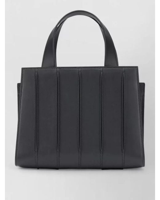 Max Mara Black Whitney 5 Small Tote Handbag Top Handles