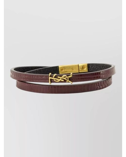 Saint Laurent Multicolor Ysl Bracelet Adjustable Length Tone