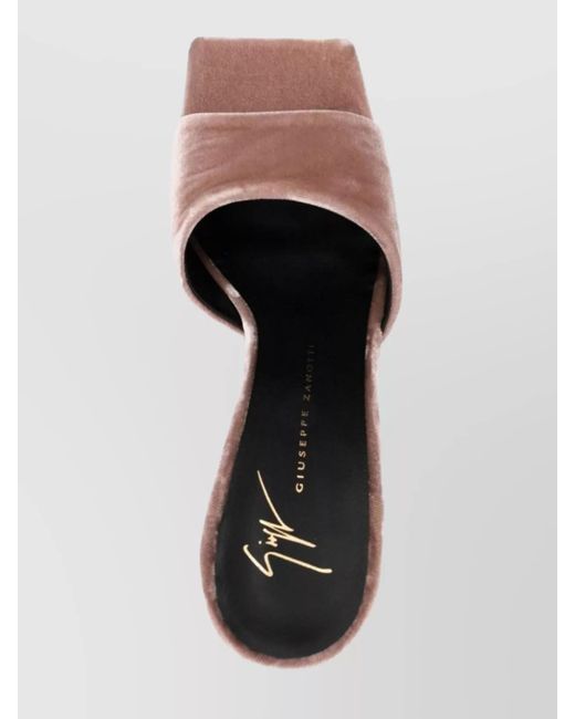 Giuseppe Zanotti Brown Velvet Mule Sandals