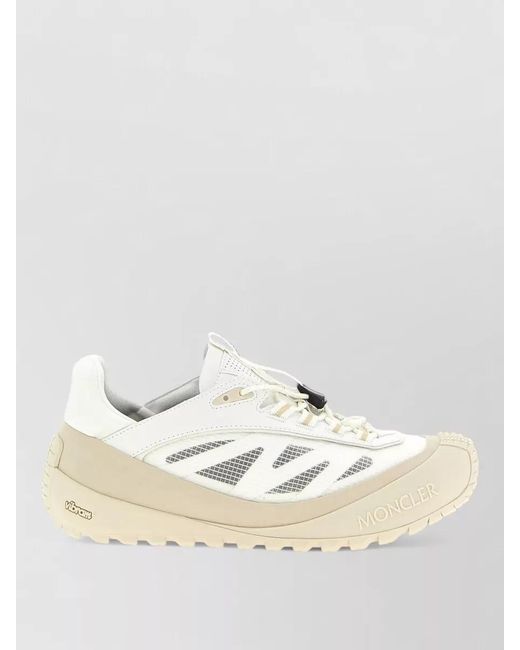 Moncler Natural Trailgrip Lp Sneakers Mesh Panels Pull Tab