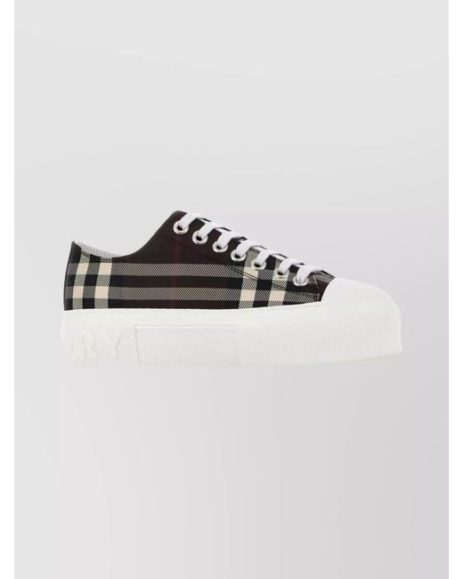 Burberry Black Checked Low-Top Sneakers