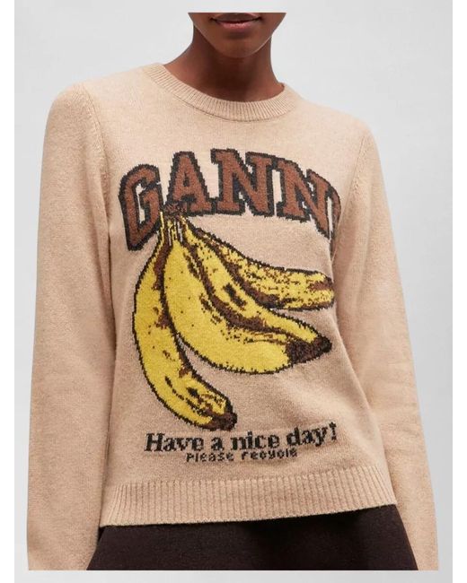 Ganni Natural Wool Jumper