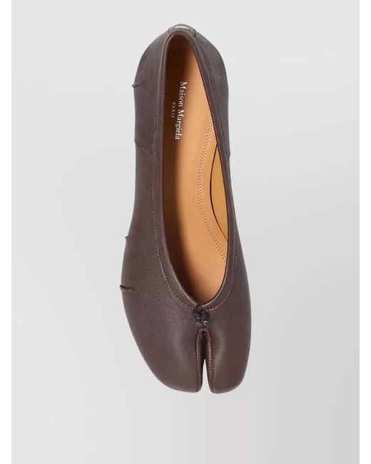 Maison Margiela Brown Tabi Ballerina Low Heel Split Toe
