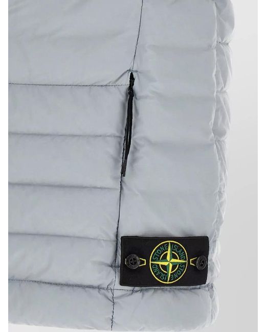 Stone Island Gray G100011 Padded High Collar Vest Pockets for men