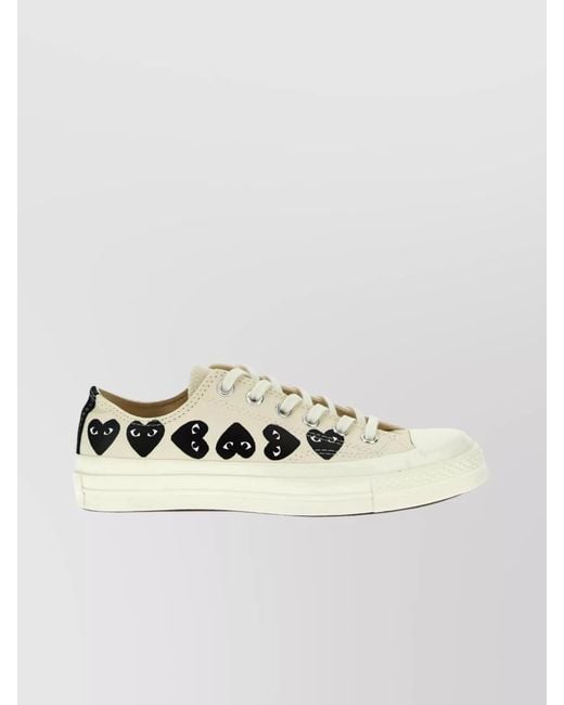 COMME DES GARÇONS PLAY Metallic Low-Top Sneakers