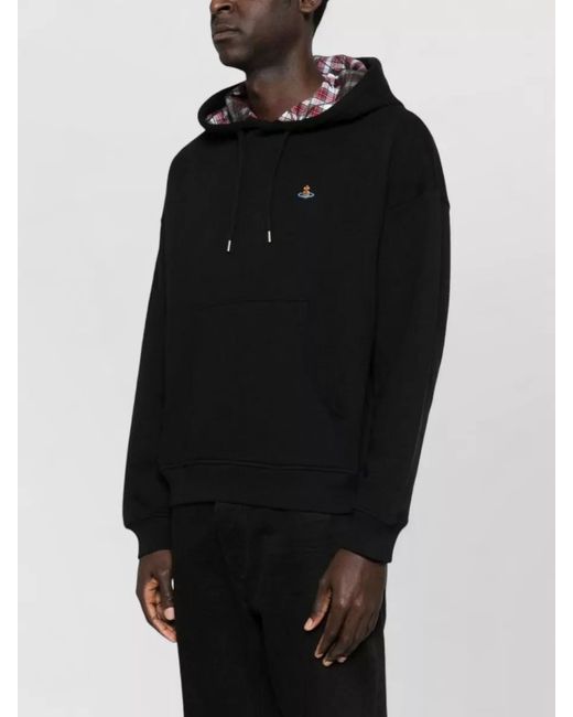 Vivienne Westwood Black Hooded Knit Sweater Crew Neck Design for men