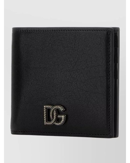 Dolce & Gabbana Black Calf Leather Wallet for men