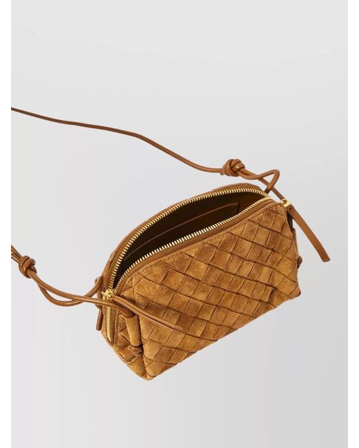 Bottega Veneta Natural Intrecciato Leather Shoulder Pouch Bag