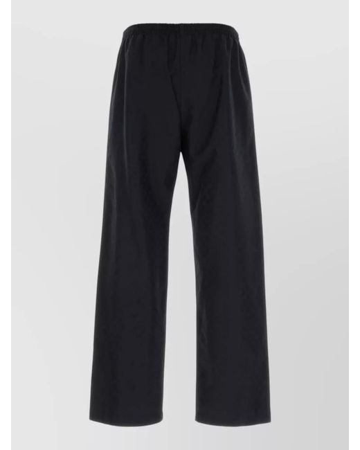 Gucci Blue Gg Cotton Wide Leg Full Length Pants for men