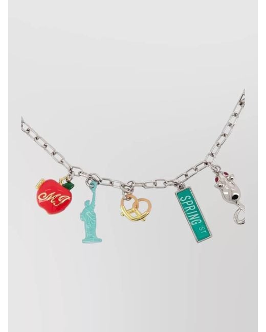 Marc Jacobs Metallic Metal Charm Necklace