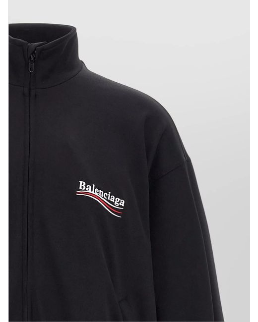 Balenciaga Blue Zip-Up Blouson Jacket for men