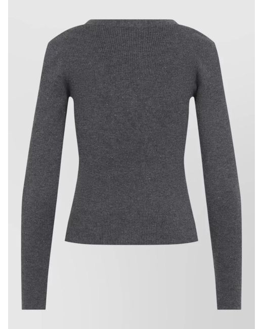 Brunello Cucinelli Blue Lurex Cashmere Blend Slim Fit Cardigan
