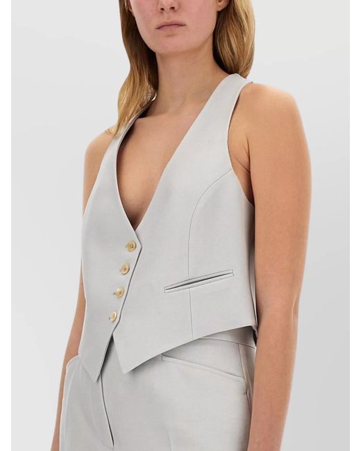 Tom Ford White Silk Wool Regular-Fit Vest