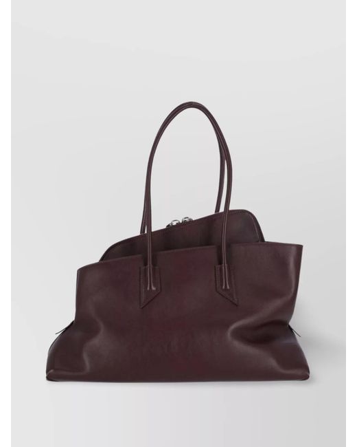 The Attico Brown Medium Leather Shoulder Bag