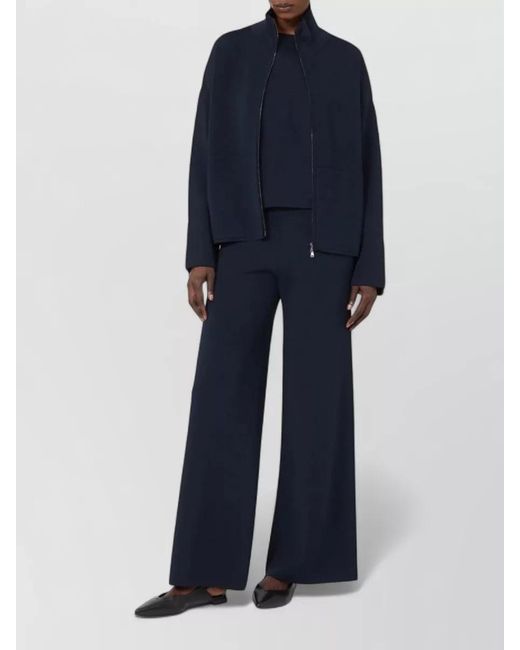 Max Mara Blue Viscose Crêpe Yarn Cardigan