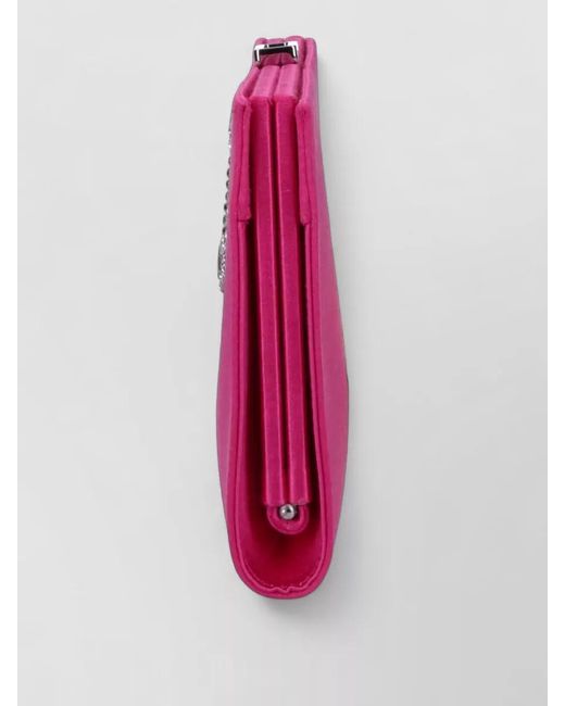 Roger Vivier Pink Silk Clutch Bag