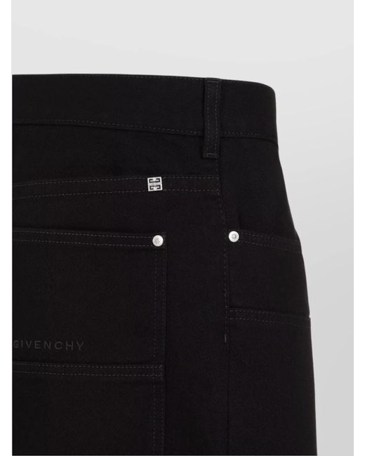Givenchy Black Denim Wide-Leg Carpenter Trousers for men