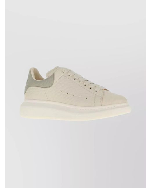 McQueen Natural Leather Low-Top Sneakers for men