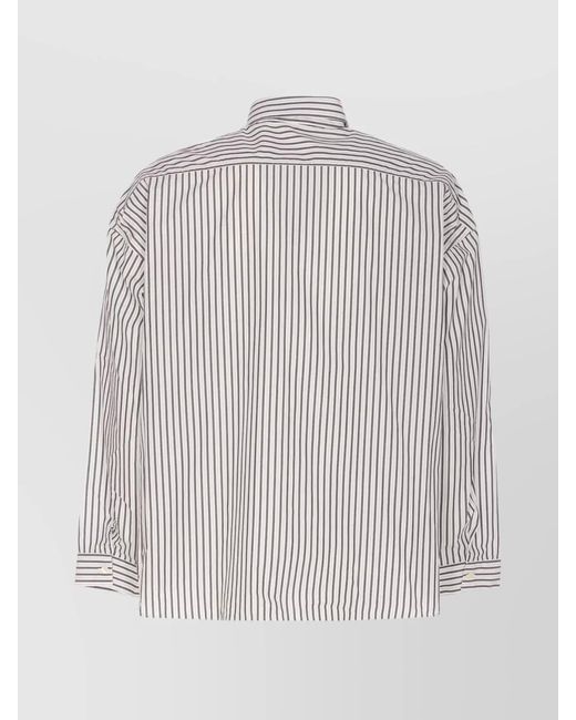 sunflower White Striped Cotton Shirt for men