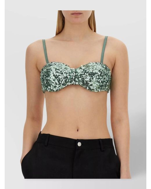 Moschino Multicolor Sequined Cropped Top