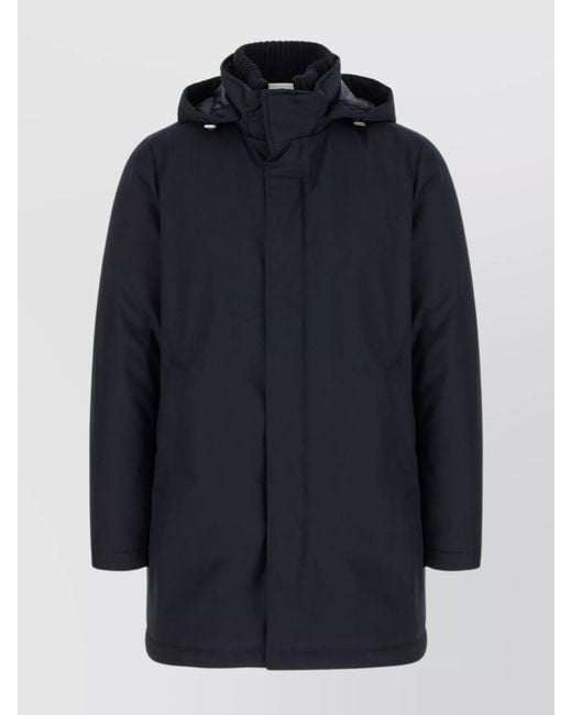 Herno Blue Down Hooded Parka for men