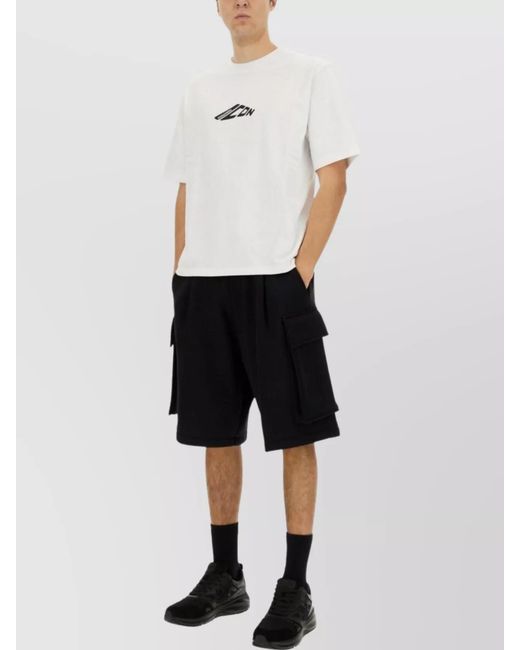 DSquared² Black Cotton Cargo Bermuda Shorts for men