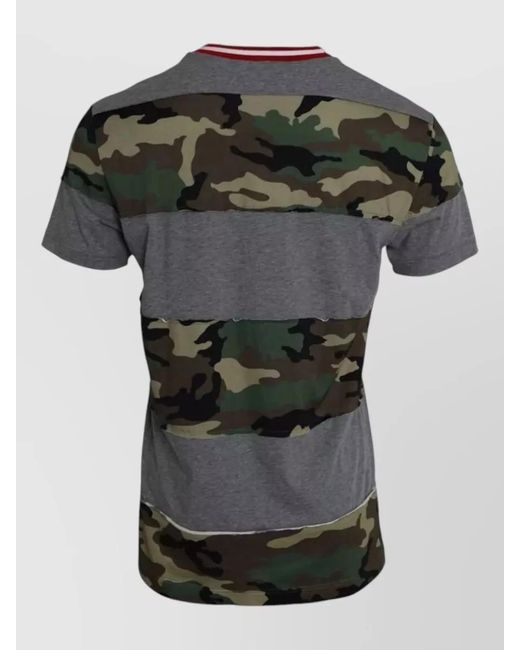 Dolce & Gabbana Black Camouflage Logo-Print Cotton T-Shirt for men