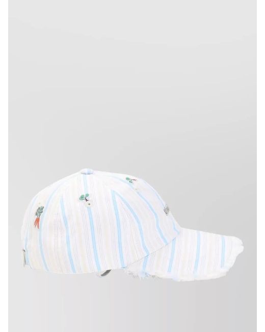 Jacquemus White The Artichaut Striped Visor Hat