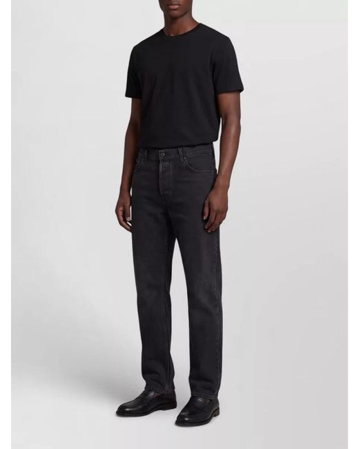 The Row Blue Denim High-Rise Straight-Leg Jeans for men