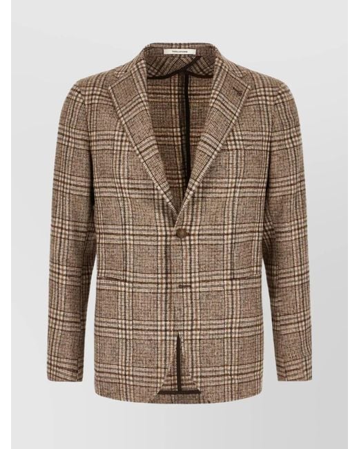 Tagliatore Brown Wool Alpaca Blazer for men