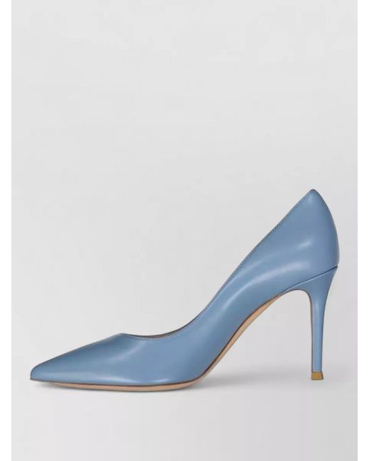 Gianvito Rossi Blue Leather High Heel Pumps