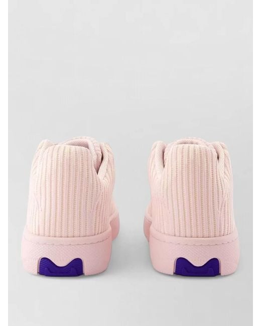 Burberry Pink Lf Box Knit Sneakers Synthetic Cameo
