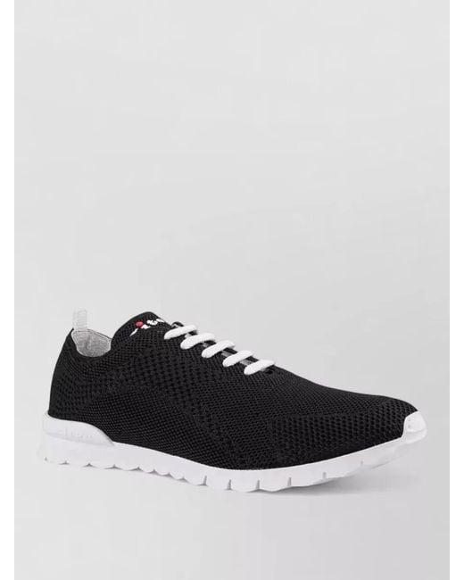Kiton White Mesh Sneakers Rubber Sole Pull Tab for men