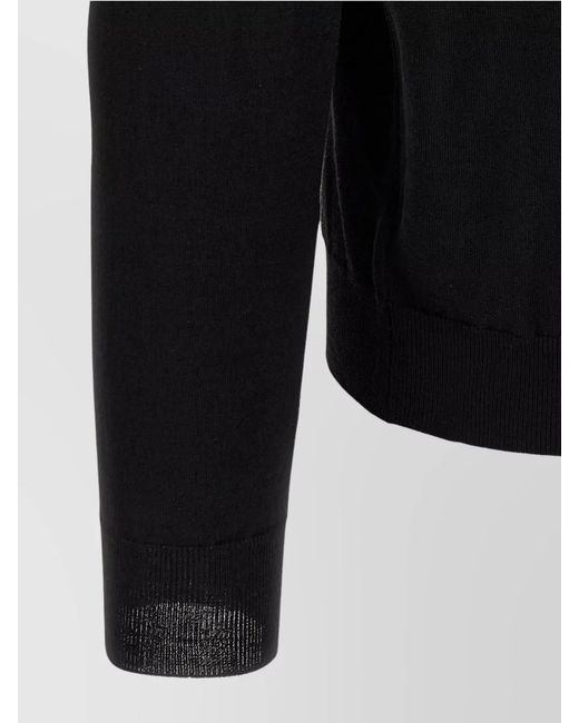 Zanone Black Wool Crew Neck Sweater for men