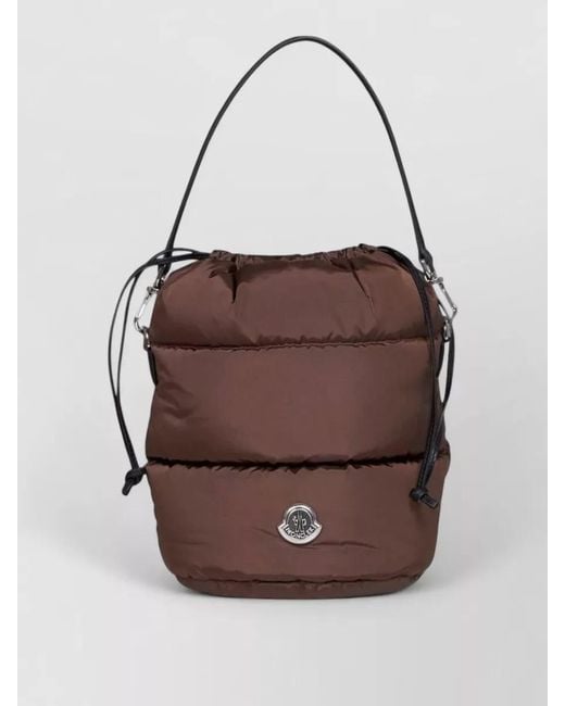 Moncler Brown Caradoc Nylon Bucket Bag Adjustable Strap