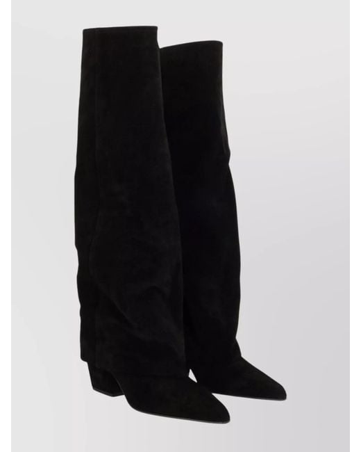 Paris Texas Black Leather Jane 60 Knee-High Boots