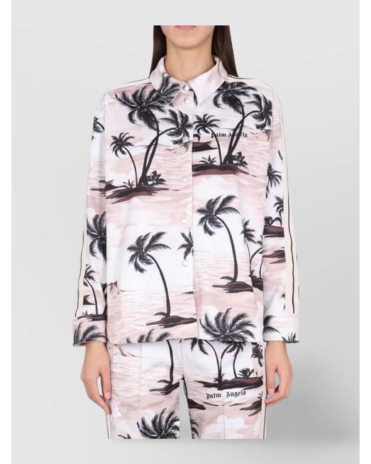 Palm Angels White Printed Shirt