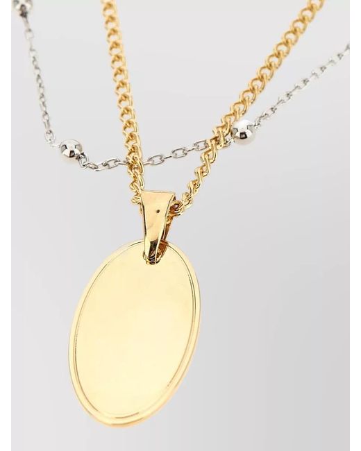 Rabanne White Layered Brass Necklace
