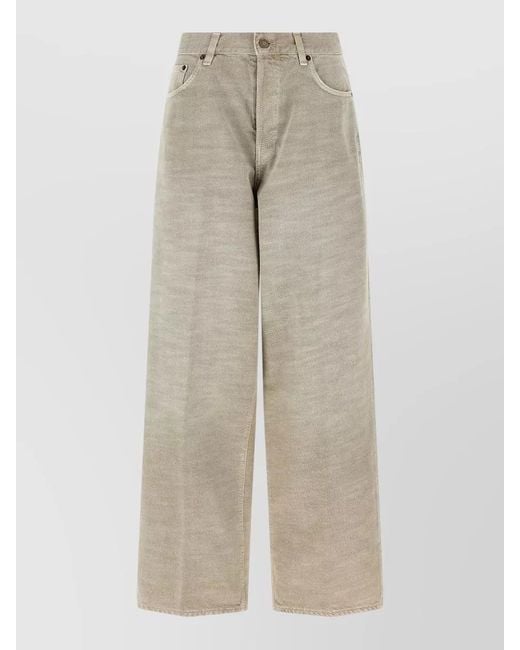 Haikure Natural Denim Wide-Leg Trousers
