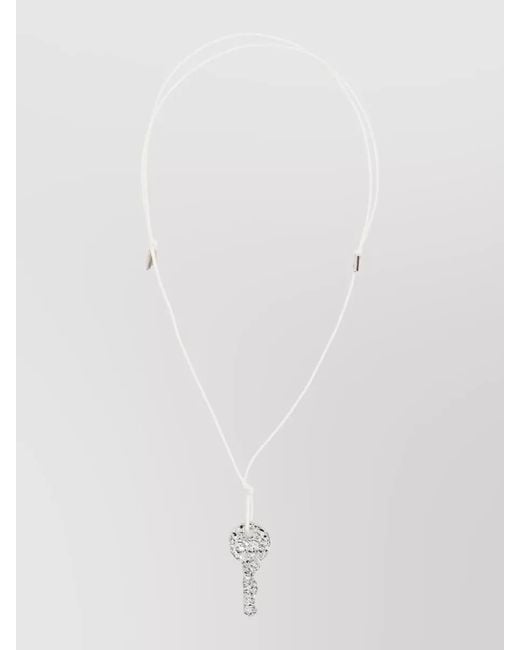 MM6 by Maison Margiela White Key Pendant Necklace