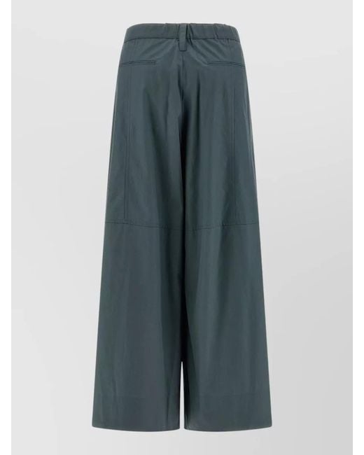 Max Mara Blue Tailored Trousers Featuring Refined Back Pockets