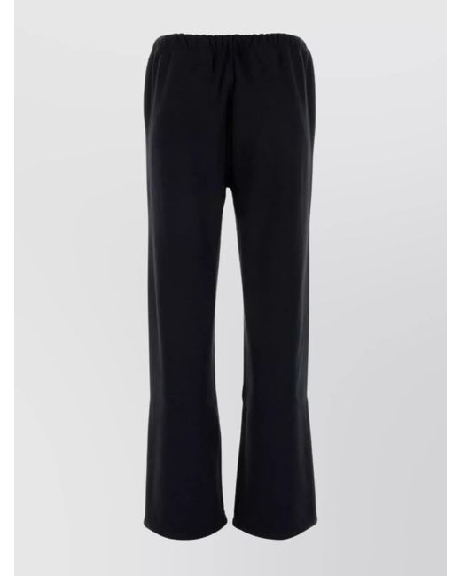 Alexander Wang Blue Cotton Relaxed-Fit Wide-Leg Sweatpants