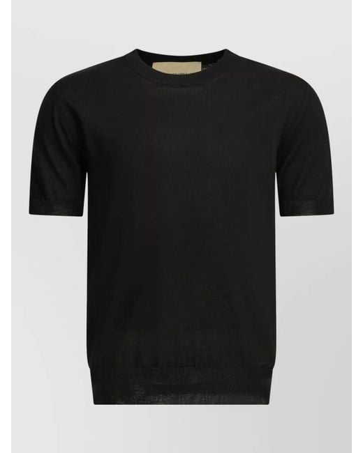 Valentino Black Virgin Wool Round Neck Sweater for men
